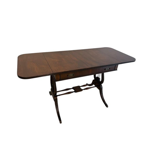 Wood 1920s Robert W Irwin Harp Table For Sale - Image 7 of 17