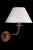 Lucia - Sleek swing arm 1-light wall sconce. Cast brass with linen shade.