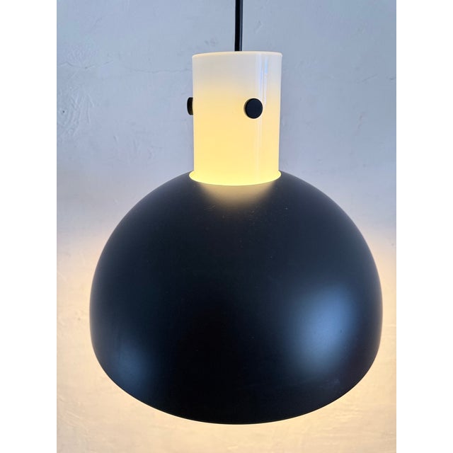 Space Age Glass and Metal Pendant Lamp from Glashütte Limburg, 1970s For Sale - Image 6 of 13