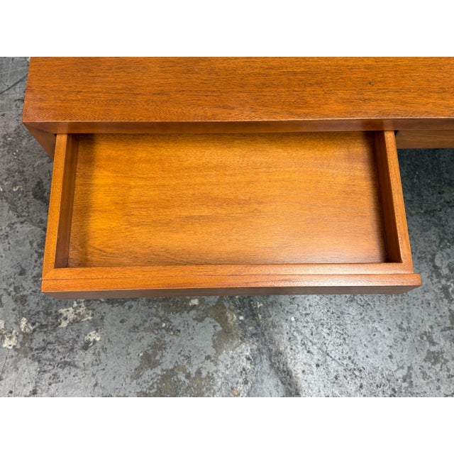 Bespoke Mid-Century Modern Desk + Two Drawers For Sale - Image 11 of 12