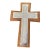 Wood Wall Cross With Ornate Silver Overlay For Sale