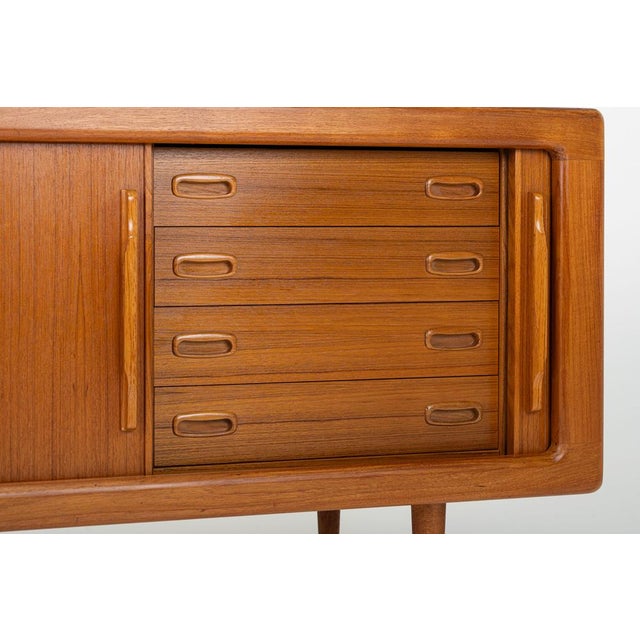 Wood Danish Teak Sideboard with Tambour Doors and Drawers, 1960s For Sale - Image 7 of 14