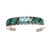 Contemporary 6.25" Older Zuni sterling slant turquoise flush inlay cuff bracelet For Sale - Image 3 of 10