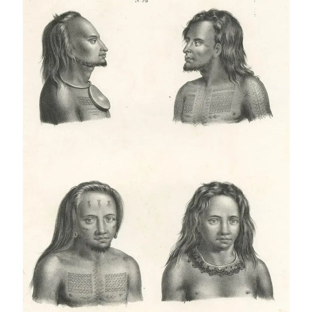 Mid 19th Century Tattooed Natives of Tikopia, 1845, Paper For Sale - Image 5 of 6