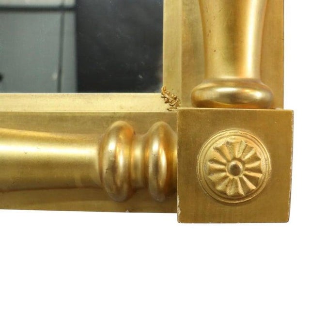 Mid 19th Century American Empire Classical Gilt Wood 1st Finish Triptych Mirror C1840 For Sale - Image 5 of 9
