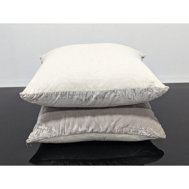 Wood Soft Velvet Cushion Covers, Set of 2 For Sale - Image 7 of 11