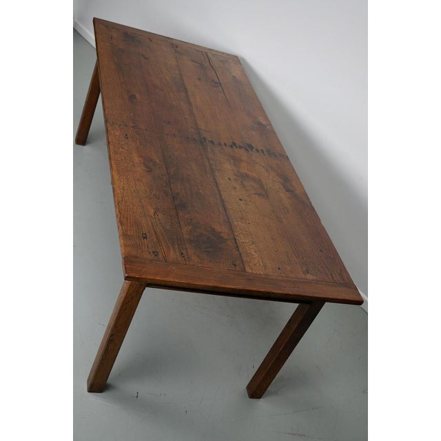 Antique French Farmhouse Dining Table in Oak For Sale - Image 17 of 18