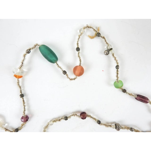 Early 20th Century Vintage Multicolor Long Strand Glass Beaded Necklace For Sale - Image 5 of 5