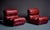 An exceptional and rare pair of Italian Space Age lounge chairs dating from the early 1970s. This model is closely related...
