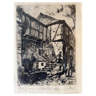 Josef Steib, Aus Beilstein, 1927, Etching For Sale