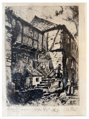 Josef Steib, Aus Beilstein, 1927, Etching