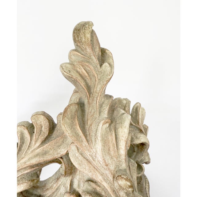 Mid 20th Century Vintage French Botanical Regency Serge Roche Wall Brackets For Sale - Image 5 of 9