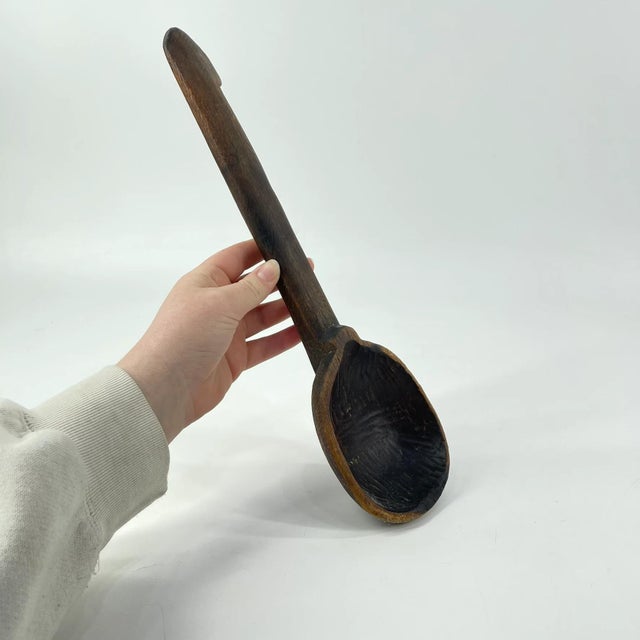 Early 20th Century Early 20th Century Kamba Wooden Spoon Kenya MATTER COLLECTION For Sale - Image 5 of 8