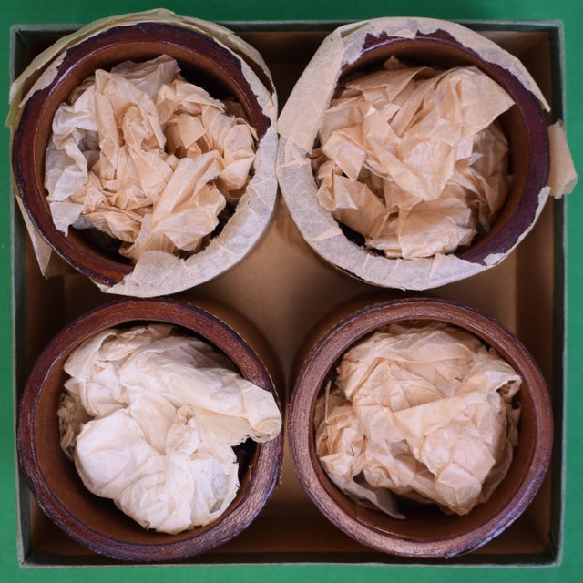 Mid 20th Century Abercrombie & Fitch Box Set X 4 English Pigskin Lined Dice Cups For Sale - Image 5 of 6