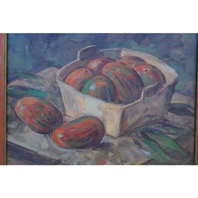 Early 20th Century Karl Eugen Neuhaus (1904-1963) - Still Life: Mangos in Basket For Sale - Image 5 of 5
