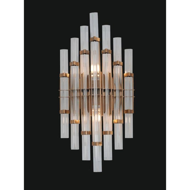 Collection venere wall lamp, metal and crystal, nca 250 by jago dimensions: d 25 x h 50 cm. Materials: metal, crystal....
