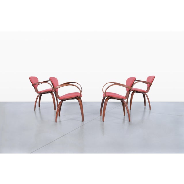 Plycraft Vintage Sculptural Walnut “Pretzel” Armchairs by Plycraft For Sale - Image 4 of 14