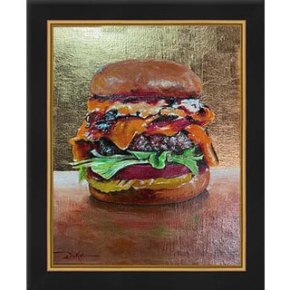 Duke Windsor's Realist Gold Leaf Still Life " Study Add Ketchup, Extra Pickles" For Sale