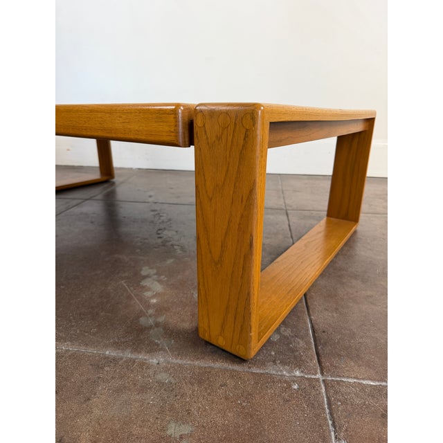 Vintage 1970's Lou Hodges Oak Coffee Table For Sale - Image 13 of 13