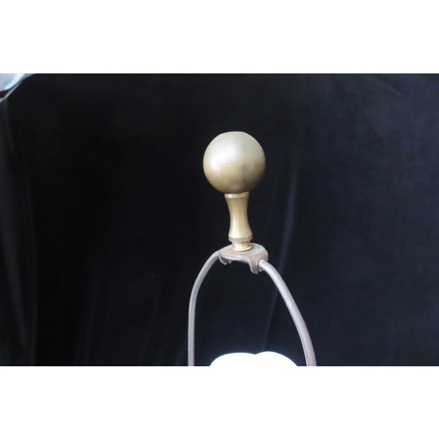 Steuben Acid Cut Yellow Ochre Jade Glass Liberty Table Lamp For Sale - Image 9 of 12