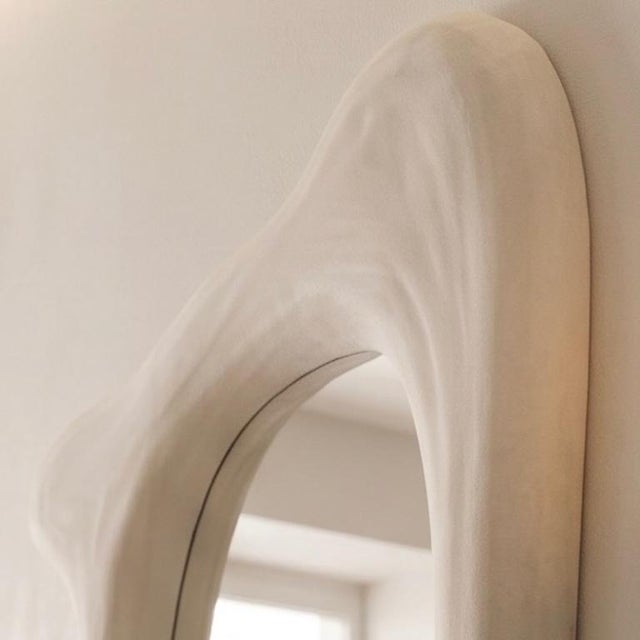 Plaster Mirror, "Nuage 2" For Sale - Image 4 of 8
