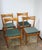 Scandinavian Chairs in Beech, 1970s, Set of 4, in Very Good conditions. Designed 1970 to 1979