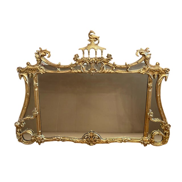 Vintage Friedman Brothers Gilt Pagoda Chinoiserie Wall Mirror For Sale In Houston - Image 6 of 15
