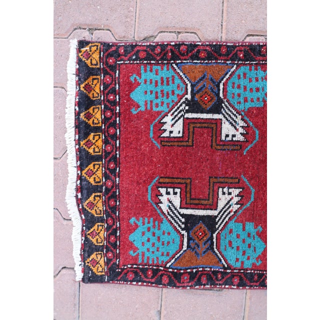 Rustic 1970s Rustic Red Oriental Hand Knotted Wool Rug For Sale - Image 3 of 13