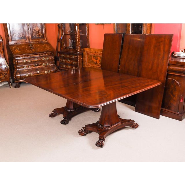 Antique 20th Century George IV Regency Dining Table & Chairs, Set of 13 For Sale - Image 4 of 12