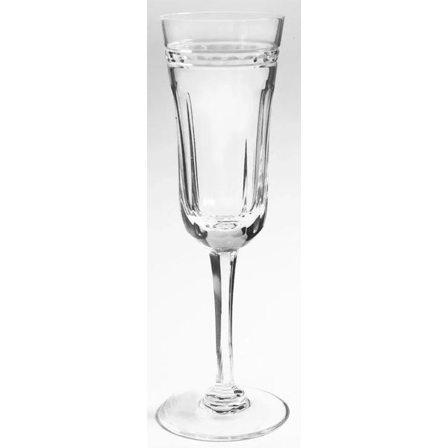 English 1960s Wedgwood Crystal Stem Glasses - Set of 8 Champagne Flutes For Sale - Image 3 of 5