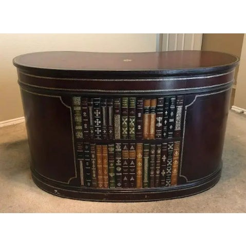 2000 - 2009 Trompe l'Oeil Bean Shape Mahogany Desk For Sale - Image 5 of 5