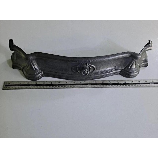 Metal Antique Cast Iron Fireplace Ashpan Cover with Floral Detail, 1890s For Sale - Image 7 of 11