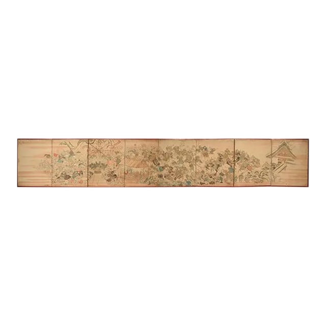 18th Century Japanese Edo Festival Screen For Sale