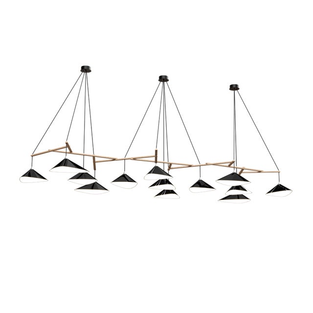 Wood Emily Group of Thirteen in High Gloss Paint Pendant Light from Moss Objects For Sale - Image 7 of 7