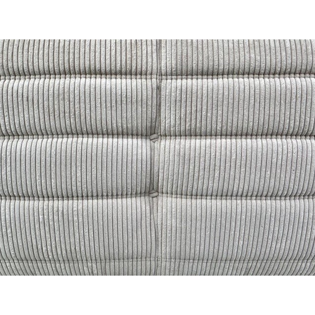 French Togo 3-Seater Sofa in Beige Corduroy attributed to Michel Ducaroy for Ligne Roset, 1970s For Sale - Image 11 of 12