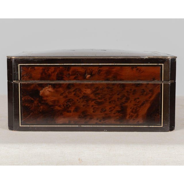 19th Century Napoleon III Marquetry Box, Mother of Pearl Inlay For Sale - Image 10 of 16