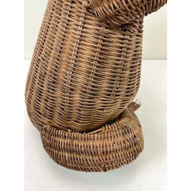 Mid-Century Vintage Rattan Frog Magazine Holder, 1970s For Sale - Image 6 of 13