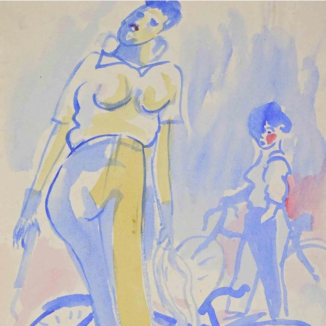 Watercolor drawing on paper realized by Mino Maccari in 1940. Hand signed lower left. Very good condition. This piece is...