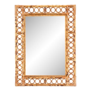 Jamie Young Marche Mirror in Natural Bamboo For Sale