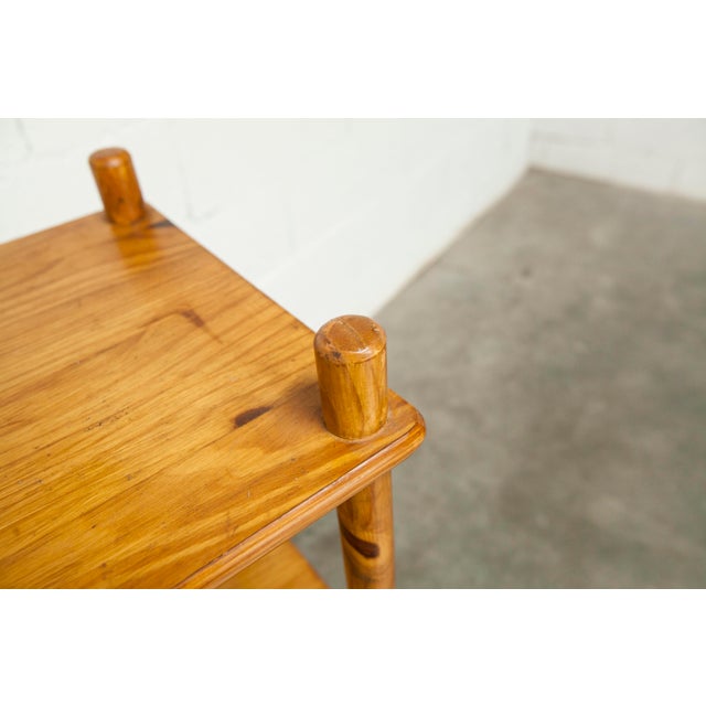 1960s Scandinavian Rectangular Shelf in Pine with Round Pencil Legs, 1960s For Sale - Image 5 of 18