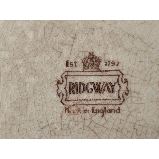 Bright Pink Ridgeway Porcelain Floral Chintz Tray For Sale - Image 8 of 8