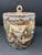 Satsuma Antique Japanese Satsuma Lidded Biscuit Jar, Hand-Painted Gilt Moriage, Meiji c.1900 For Sale - Image 4 of 9