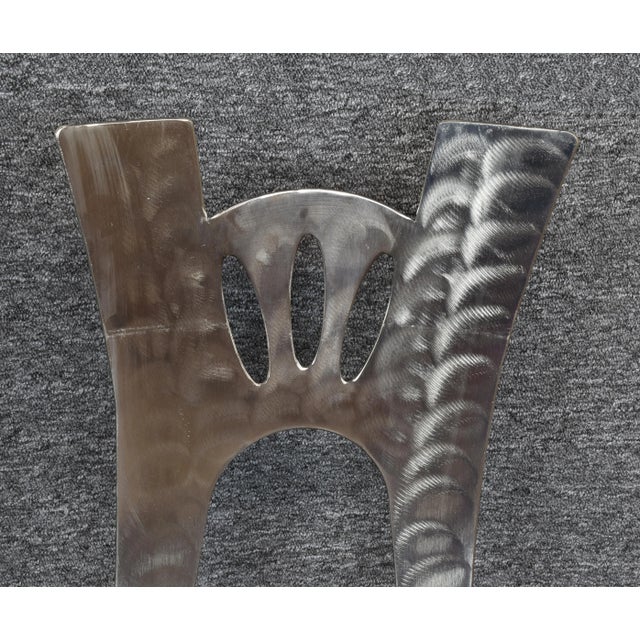 Fanciful Bohemian Style Accent Chrome and Oak Chairs - a Pair For Sale - Image 11 of 12