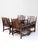 Mid-Century Modern Vintage 1970s Colonial Revival Game Table Set With Four Cane Back Chairs For Sale - Image 3 of 18