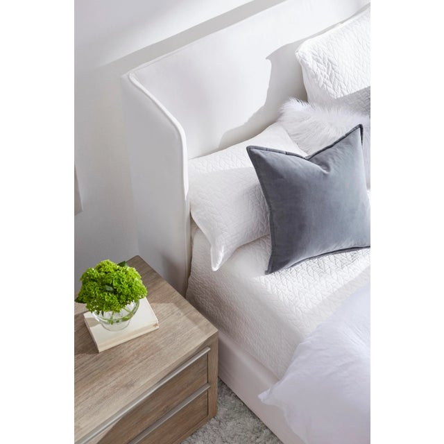 2020s Stewart Upholstered Oak Bed, Queen For Sale - Image 5 of 11