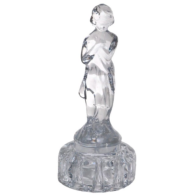 Cambridge Glass Draped Lady Flower Frog For Sale - Image 9 of 9