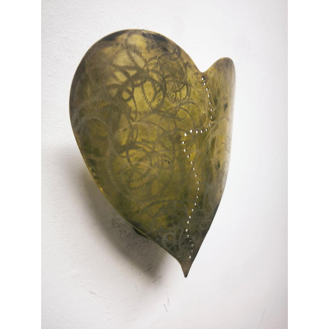 Heart-Shaped Wall Lamp in Brass, 1960s For Sale - Image 14 of 18