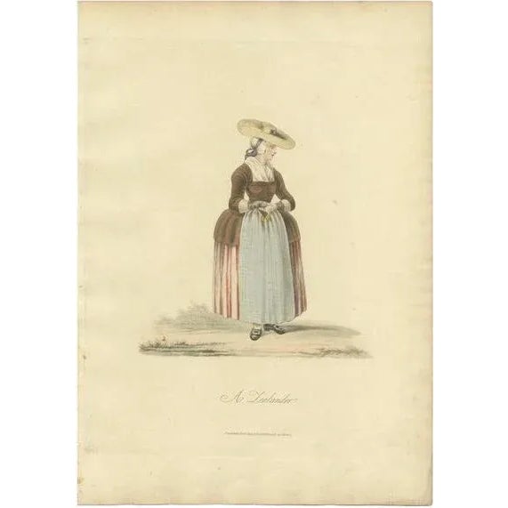 After Miss Semple, Costume of a Dutch Woman in Zeeland, 1817, Print For Sale - Image 6 of 6