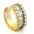 1980s American 18k Gold 4.60 Carat Diamond Wide Band Ring, Size 6.5 For Sale - Image 9 of 12