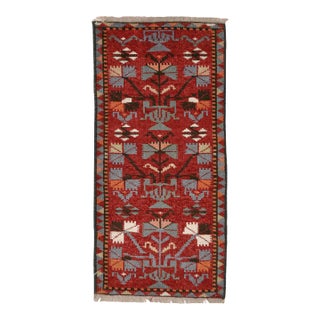Unique Vintage Mini Turkish Rug For Sale